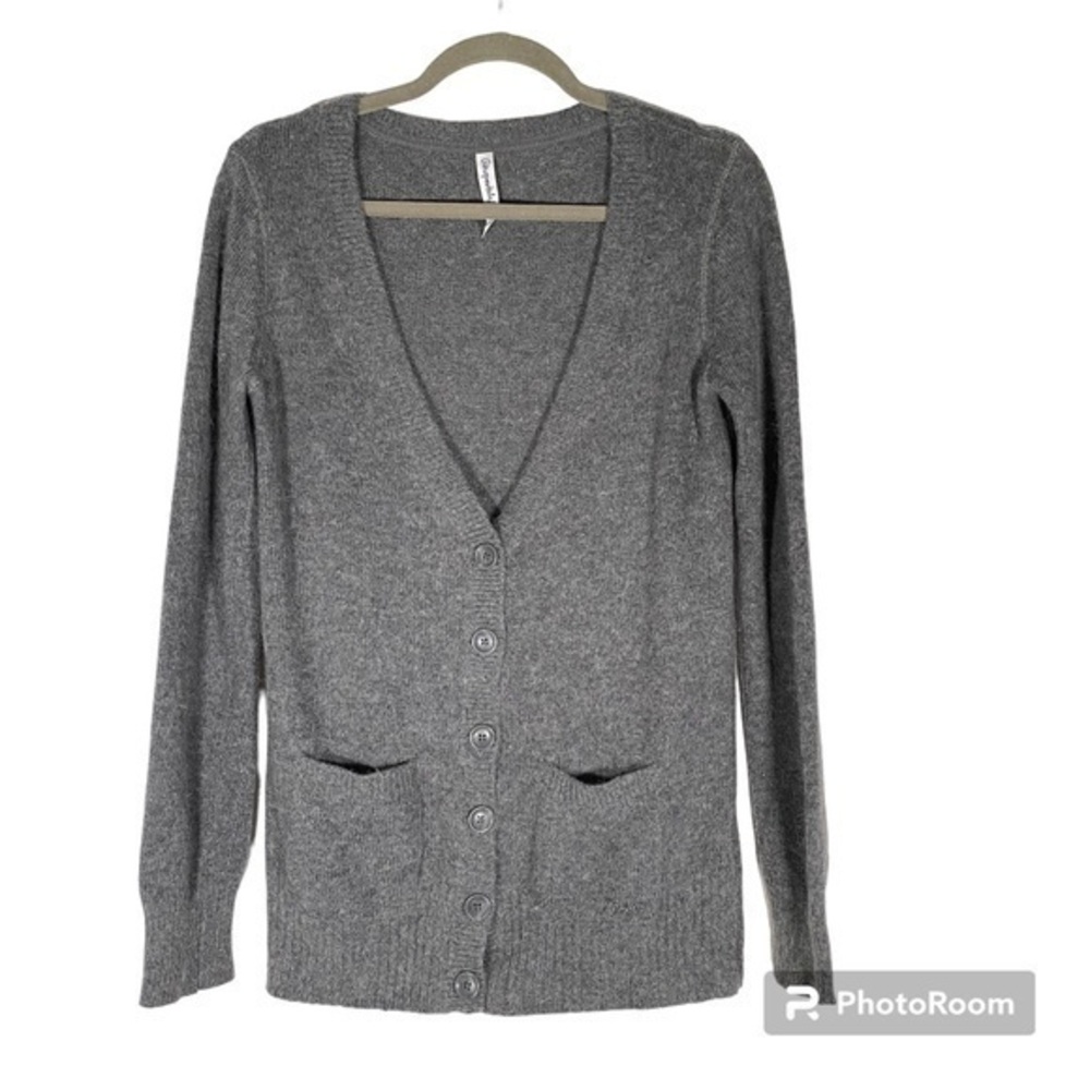 AÉROPOSTALE Gray Long Line Cardigan Sweater Wool Rabbit Hair M